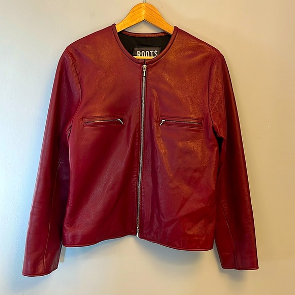 Vintage Roots Burgundy Leather Jacket - Picture 1 of 6